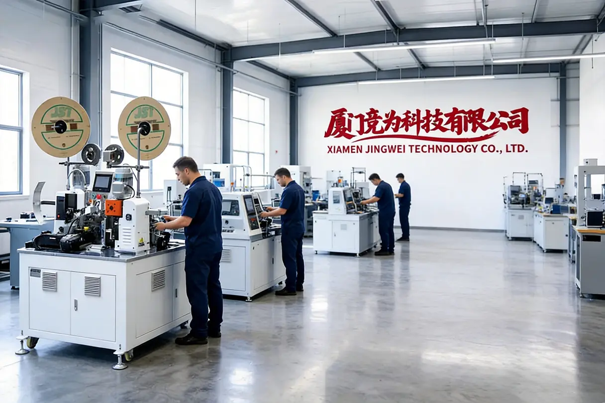Nhà máy sản xuất máy gia công dây tự động của Jingwei Technology tại Xiamen