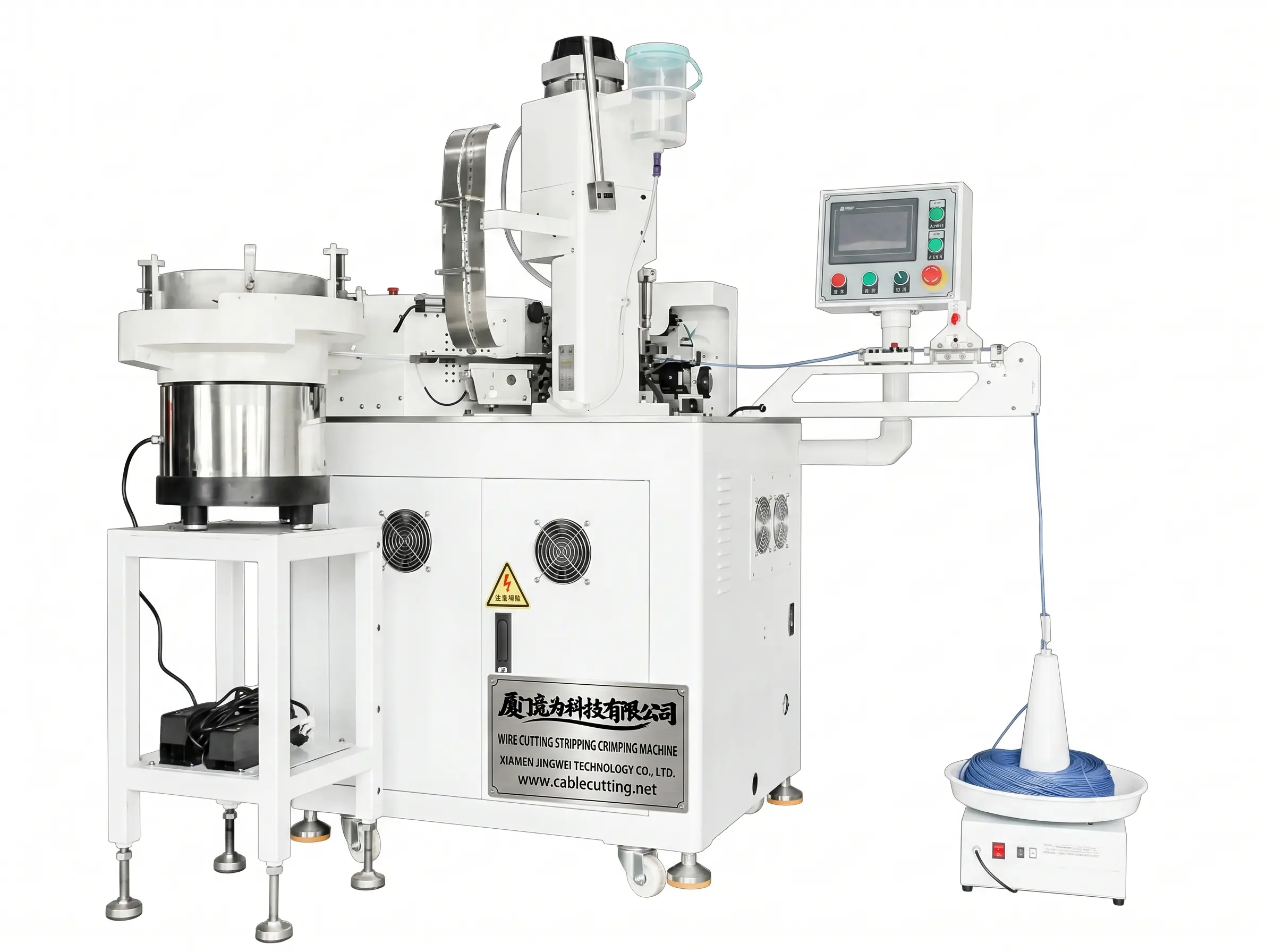 Máy Luồn Ống Bọc Cáp & Xoắn Thiếc Tự Động JINGWEI Chất Lượng Cao