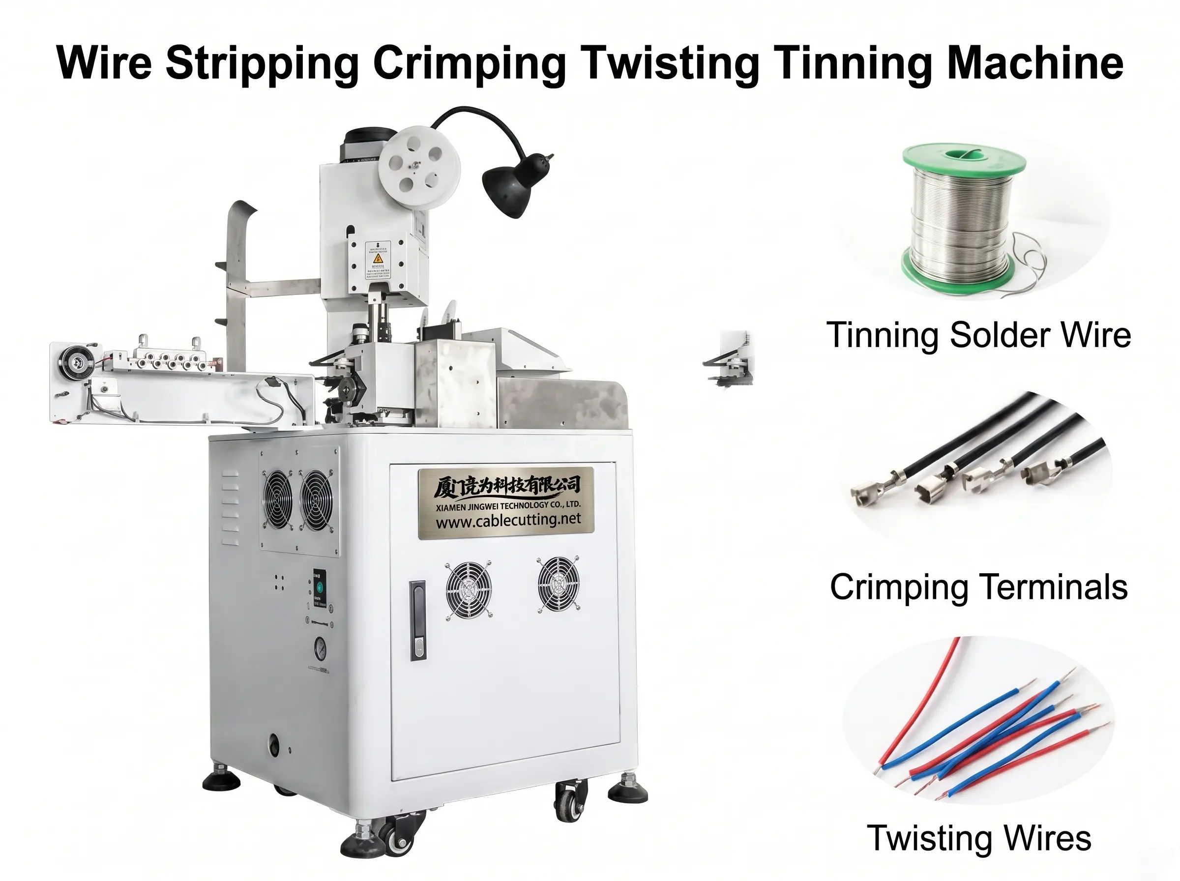 Máy Crimp Xoắn Thiếc Dây Điện Một Phía Tự Động WPM-151