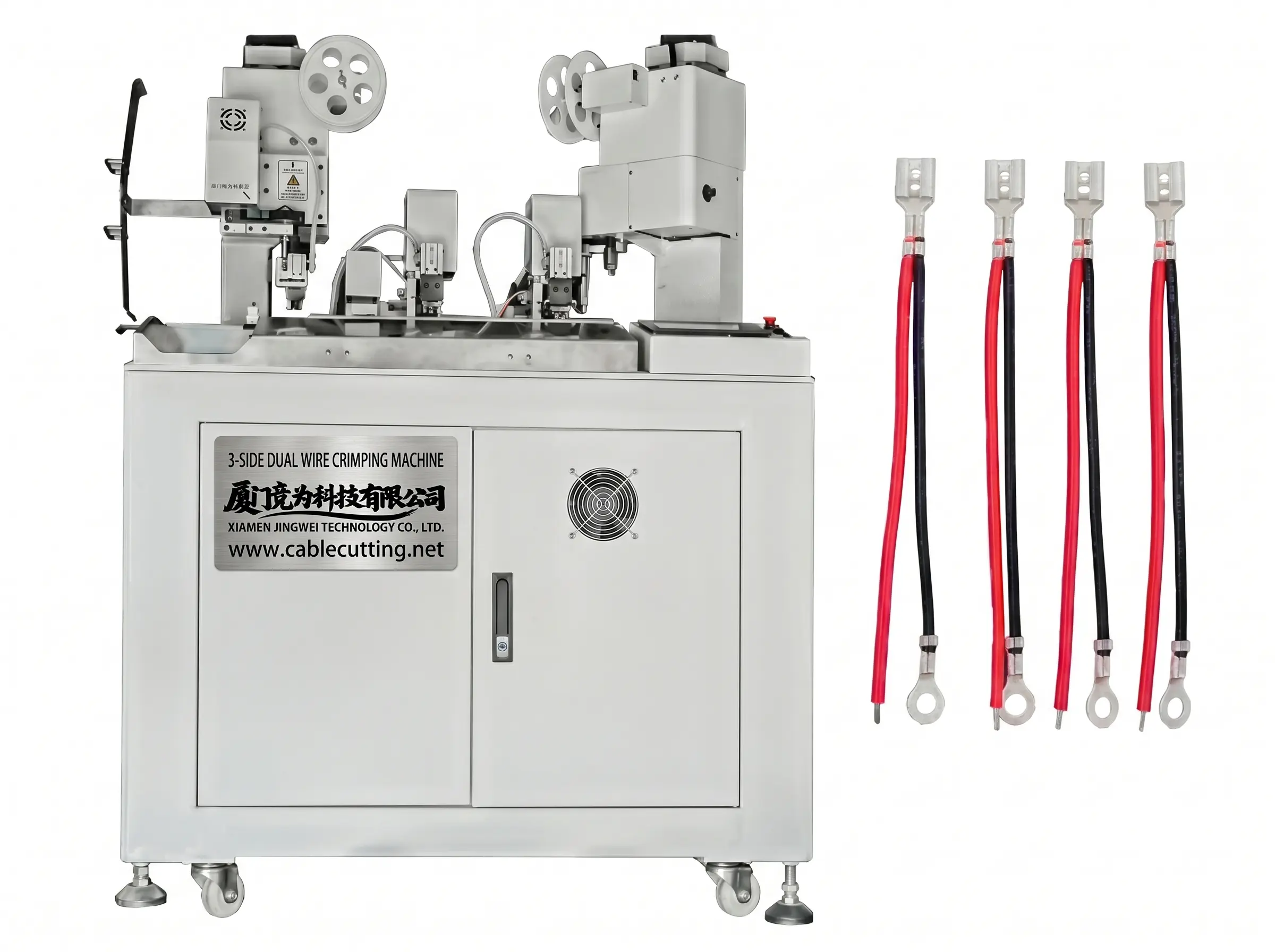 Máy Ép Dây Đôi Ba Mặt Tự Động WPM-038F – Ép Dây Chính Xác Cho Sản Xuất Cáp