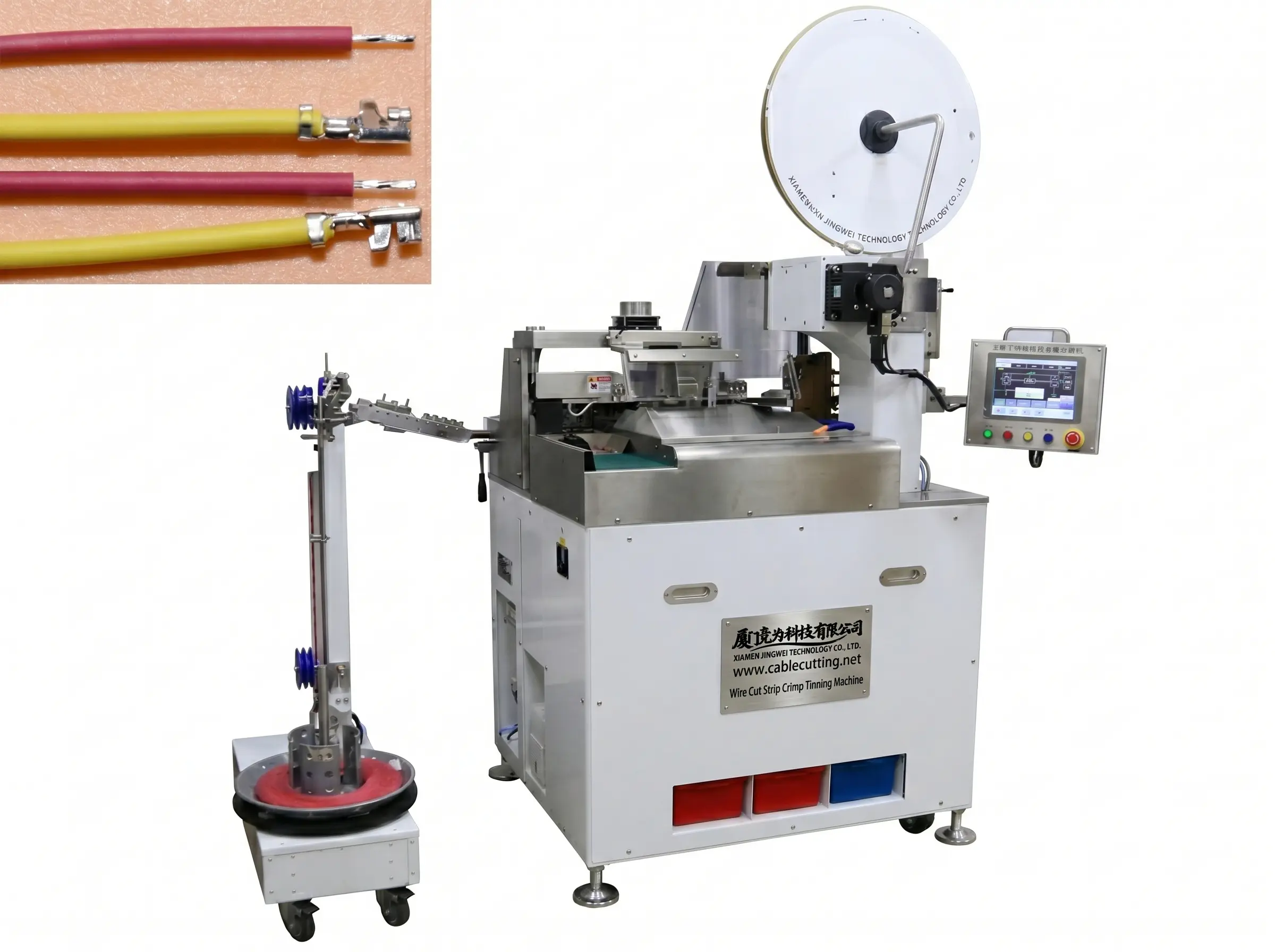 Máy cắt và tuốt dây tự động hai đầu - Giải pháp gia công dây dẫn hiệu quả từ JINGWEI