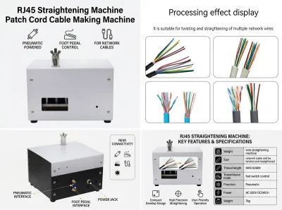 Máy Duỗi Cáp RJ45 Máy Sản Xuất Cáp Patch JW-P08
