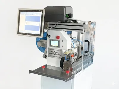 Máy Gấp Dán Nhãn Dây Điện Bán Tự Động JW-T107