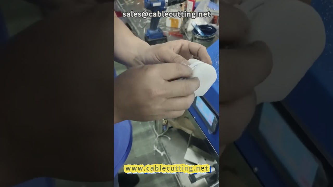 Máy đóng gói dây cáp dữ liệu bằng bìa giấy #dây dữ liệu #dây sạc