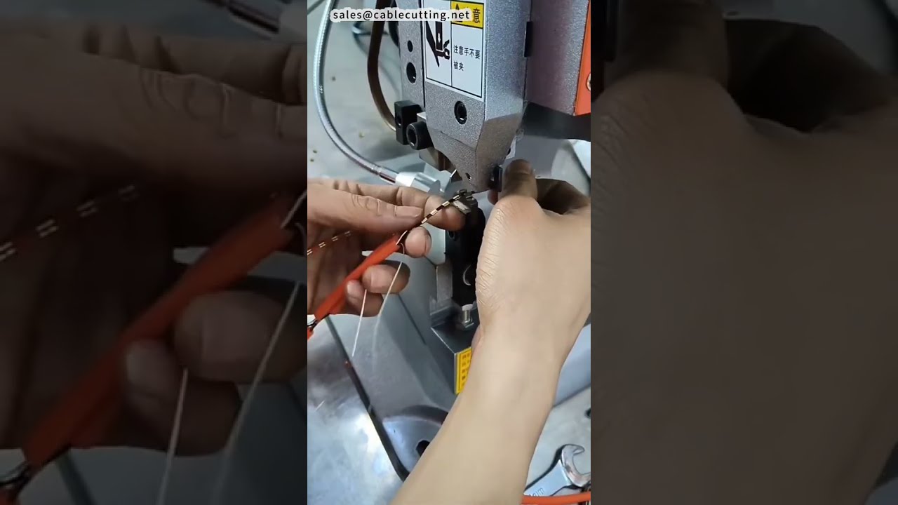 Máy xử lý cáp dữ liệu 3 trong 1 tự động: tuốt dây, ghép nối đồng, kiểm tra liên tục #factory #cnc