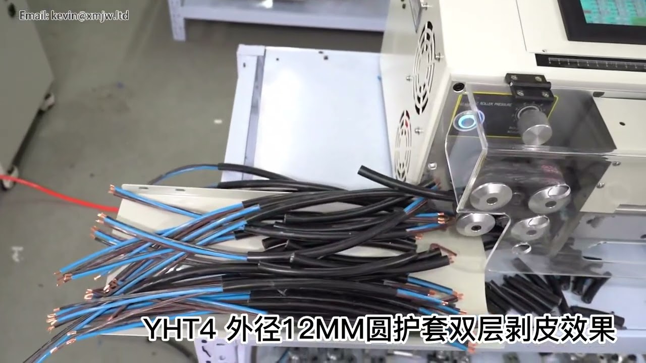 Máy tuốt cắt dây SWT-508 YHT-4: Tuốt vỏ trong và ngoài dây tròn đường kính 2-12mm