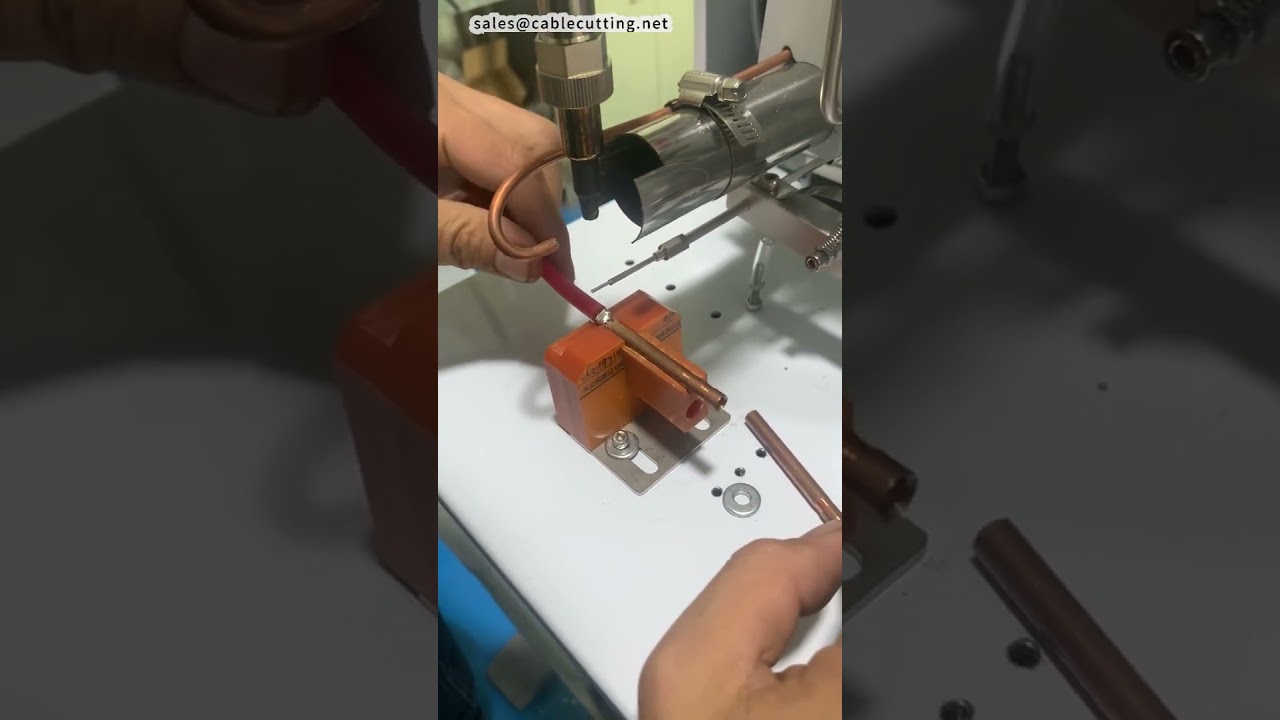 Máy Hàn Bán Tự Động Dây Silicone 8AWG Vào Ống Đồng | #factory #machine