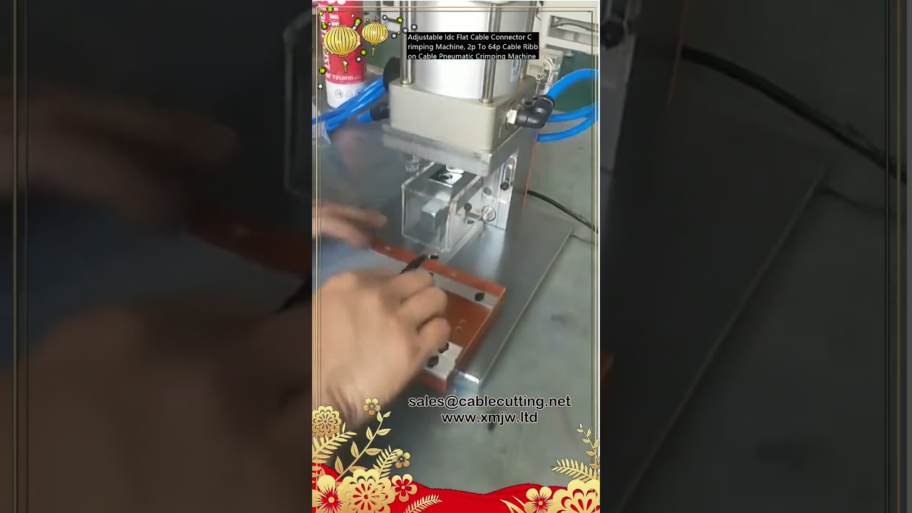 Máy Ép Đầu Nối Cáp Dẹt IDC Điều Chỉnh Được, Ép Khí Nén Cho Cáp Ribbon Từ 2P Đến 64P