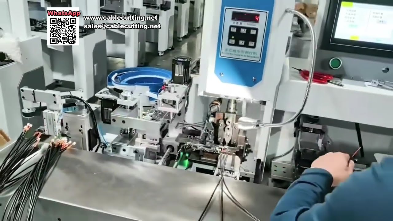 Máy tuốt dây bọc tròn, bấm đầu cốt và lắp vỏ tự động (1 trong 3)