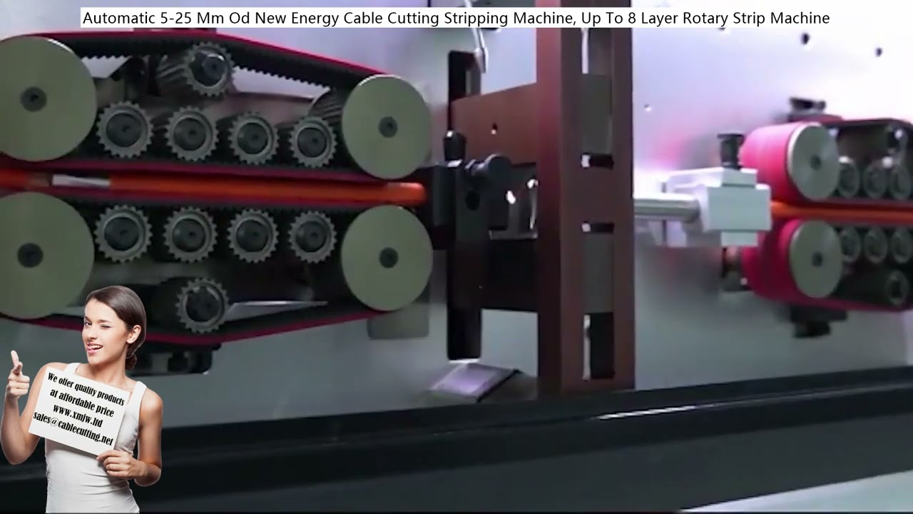 Máy Cắt Bóc Dây Cáp Tự Động Đường Kính 5-25mm | Máy Bóc Vỏ Quay 8 Lớp Chính Xác Cao