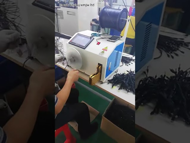 Máy quấn dây buộc tốc độ cao cho dây sạc - Thiết bị quấn xoắn cáp chống nhiễu HD