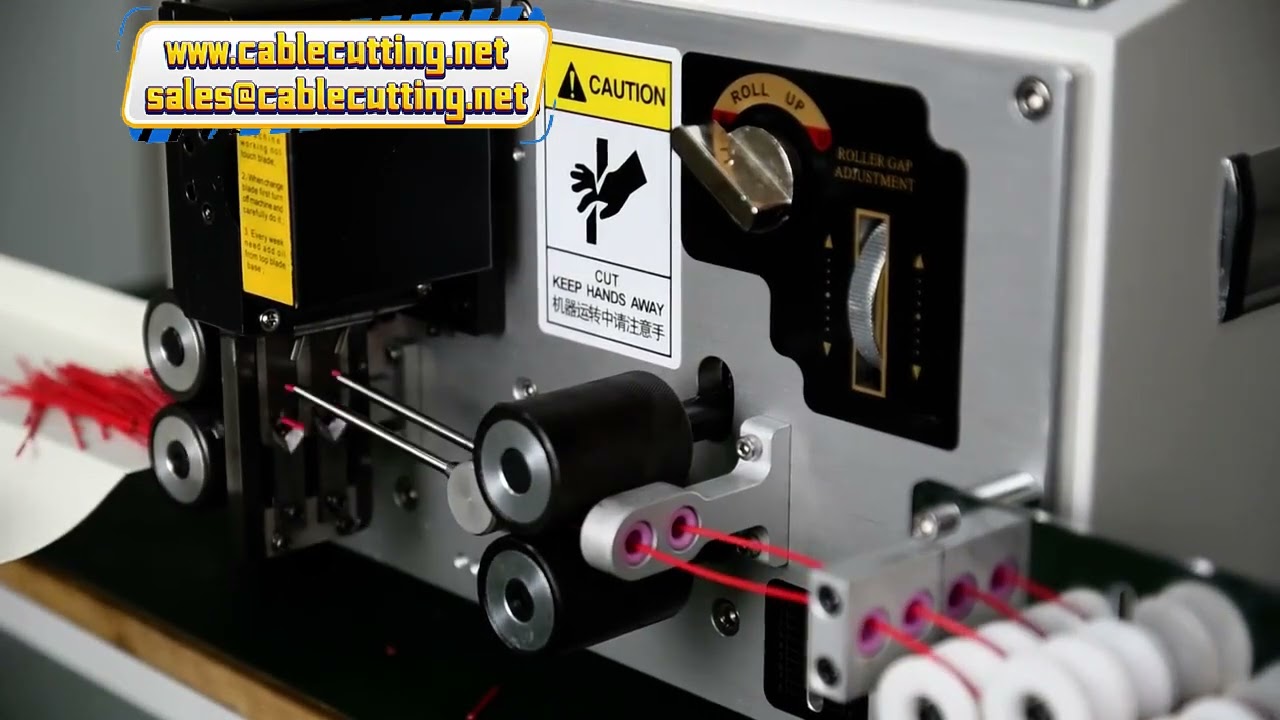 Máy Cắt và Tuốt Dây Nạp Kép 0.08-2.5mm2 với Lưỡi Cacbua Vonfram Chính Xác Cao