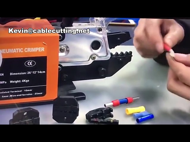 Máy bấm đầu cáp khí nén - Dụng cụ ép đầu cốt vuông cách điện chuyên dụng