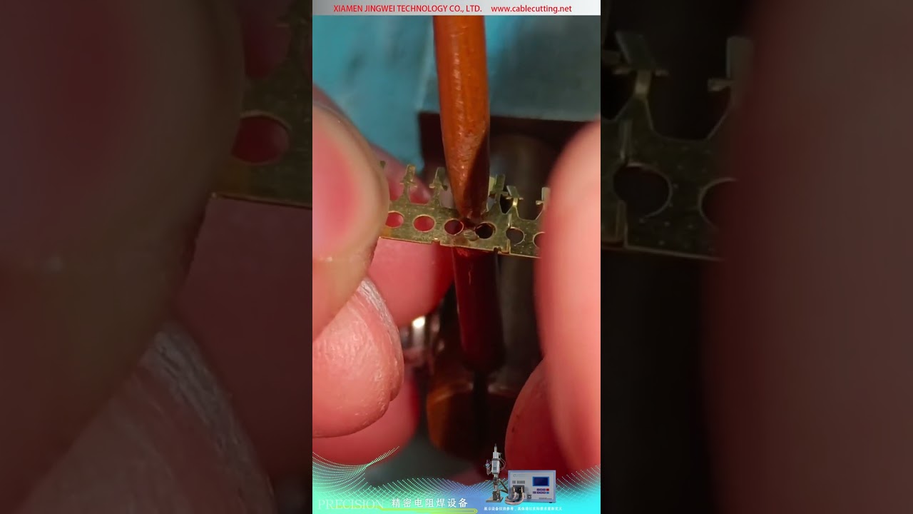 Máy hàn điểm điện trở chính xác cao — Trình diễn hàn chồng hai lá đồng thau 0,2 mm
