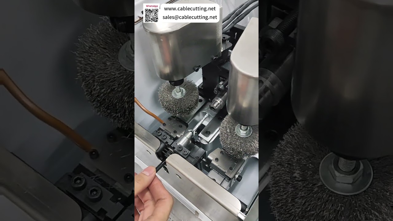 Integrated Shielding Net Brushing Flanging and Cutting Machine For Fast Cable Wire Processes