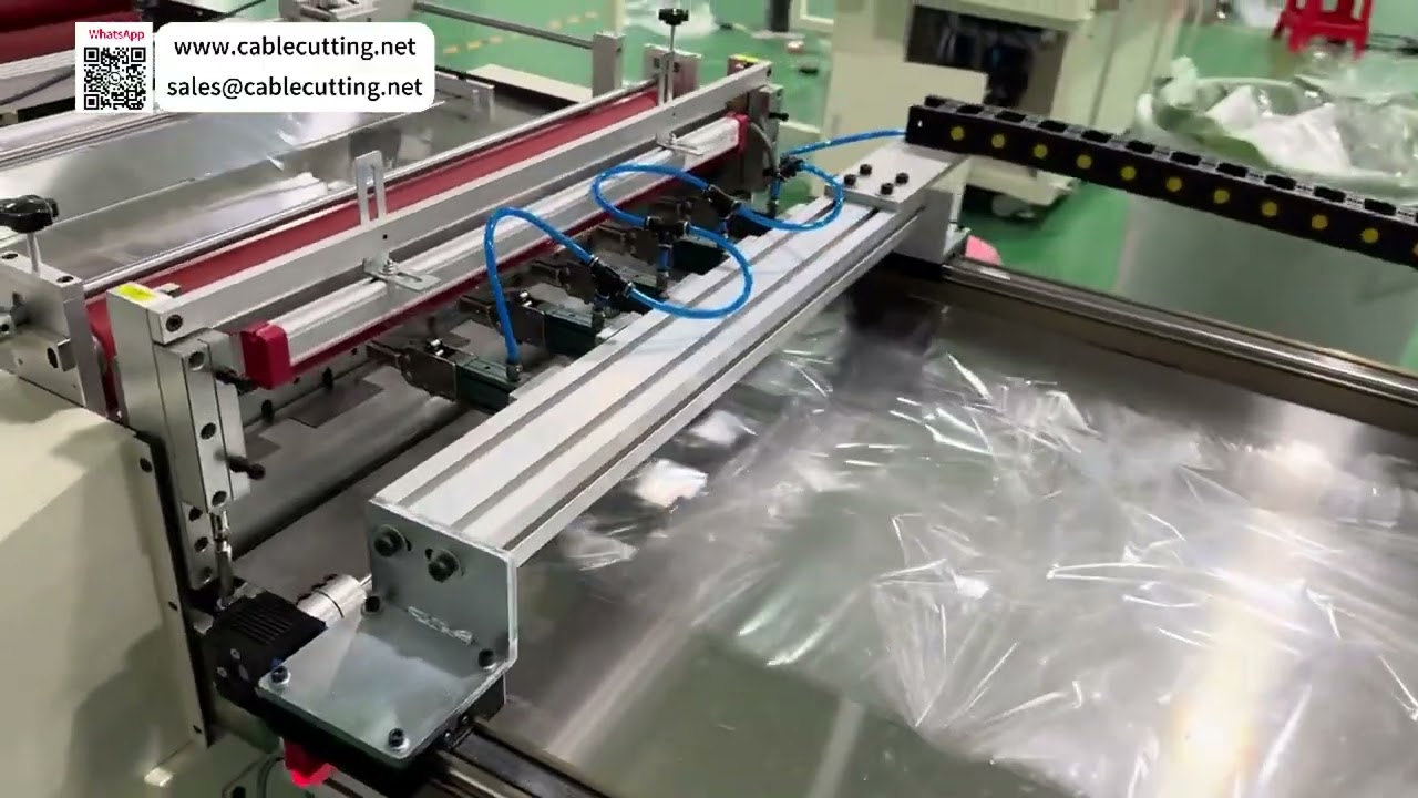 Máy Cắt Mạng Tự Động Tay Cơ Khí Kéo Và Thu Gom Cho Vật Liệu Dài Mềm Cứng